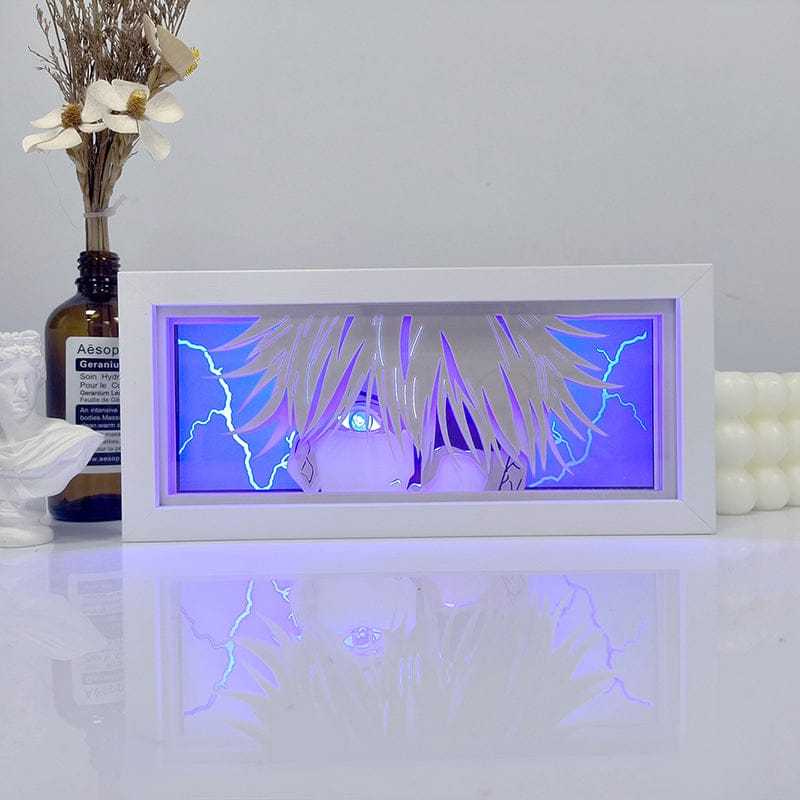 Gojo Satoru Six Eyes Jujutsu Kaisen Light Box with dynamic lighting and eco-friendly design.