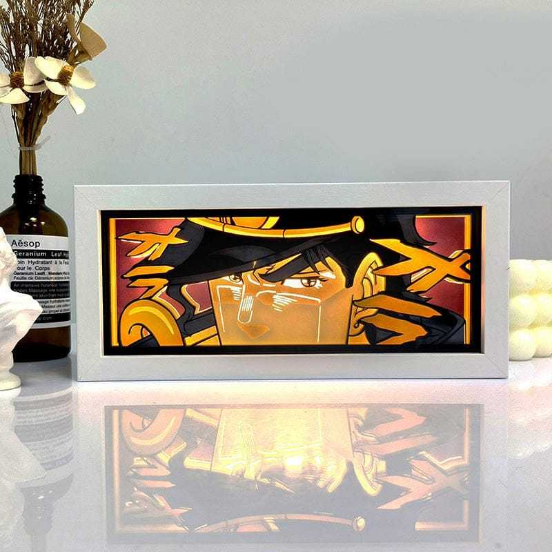 Jotaro Kujo light box from JoJo's Bizarre Adventure with bold glow and eco-friendly design.