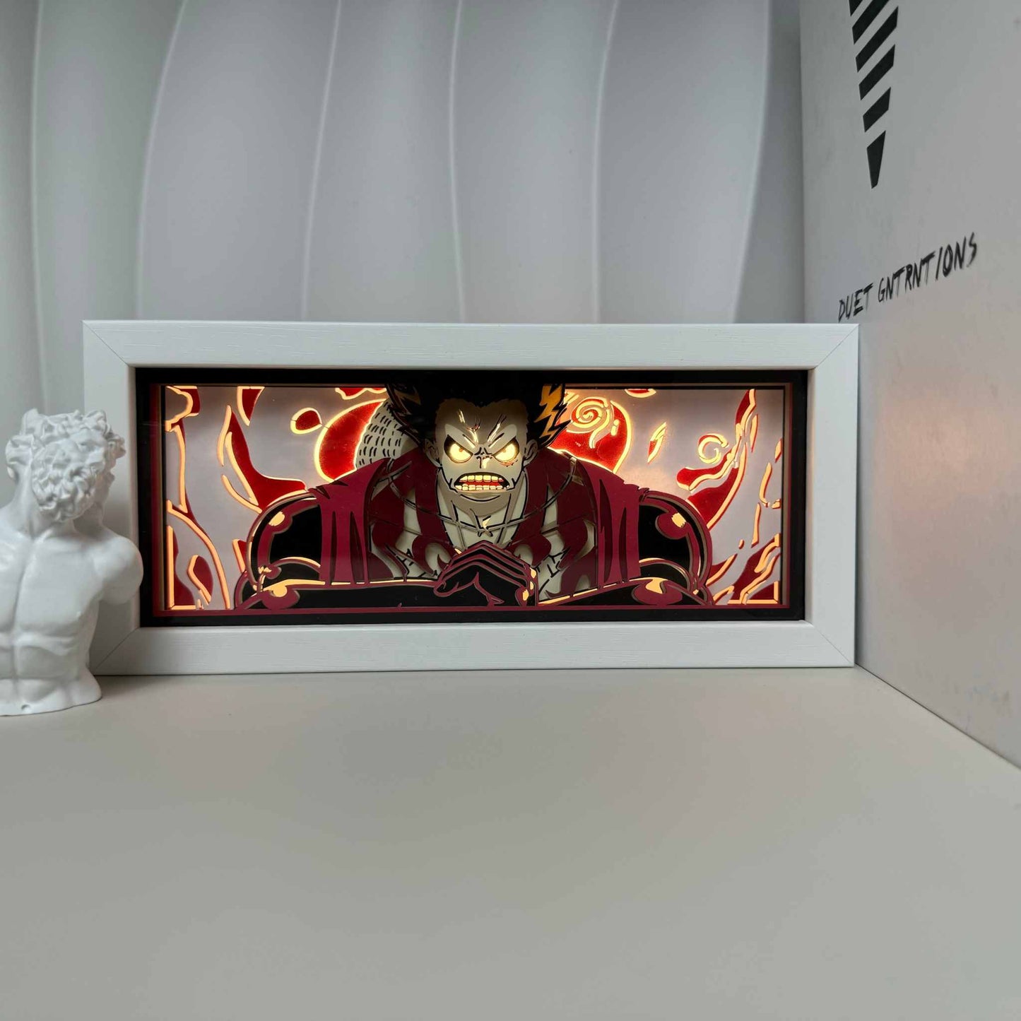 Monkey D Luffy Gear 4 Boundman One Piece Light Box with vibrant illumination and eco-friendly materials.