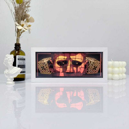 Pinhead Hellraiser light box with eco-friendly design and ambient glow.