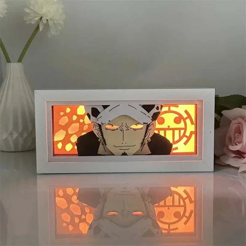 Trafalgar D Law One Piece light box with Kikoku and "Room" ability, eco-friendly design.