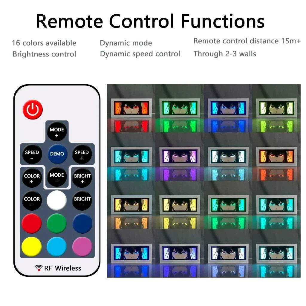 Kochou Shinobu 2 Demon Slayer light box with remote and multicolor display options.