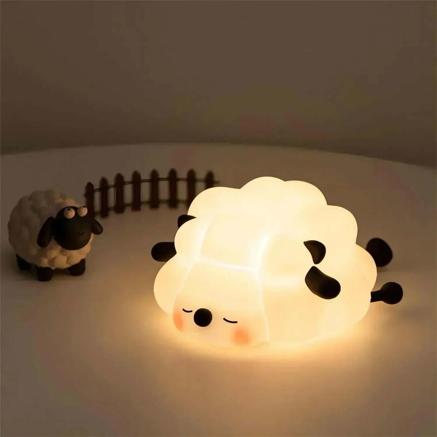 Adorable Sleepy Sheep Night Light providing a soft soothing glow, perfect for children's bedtime.