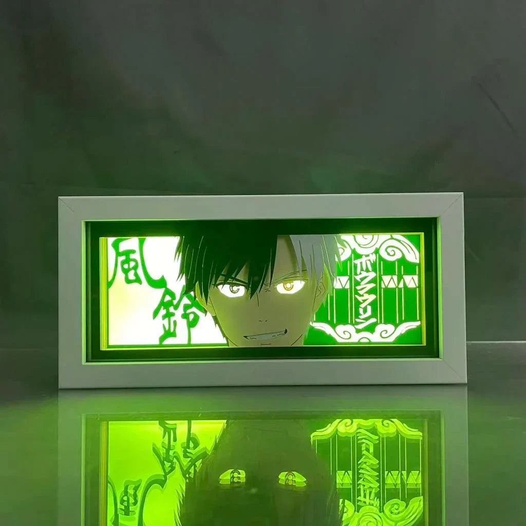 Haruka Sakura Wind Breaker light box with glowing green illumination, featuring dynamic design and eco-friendly materials.