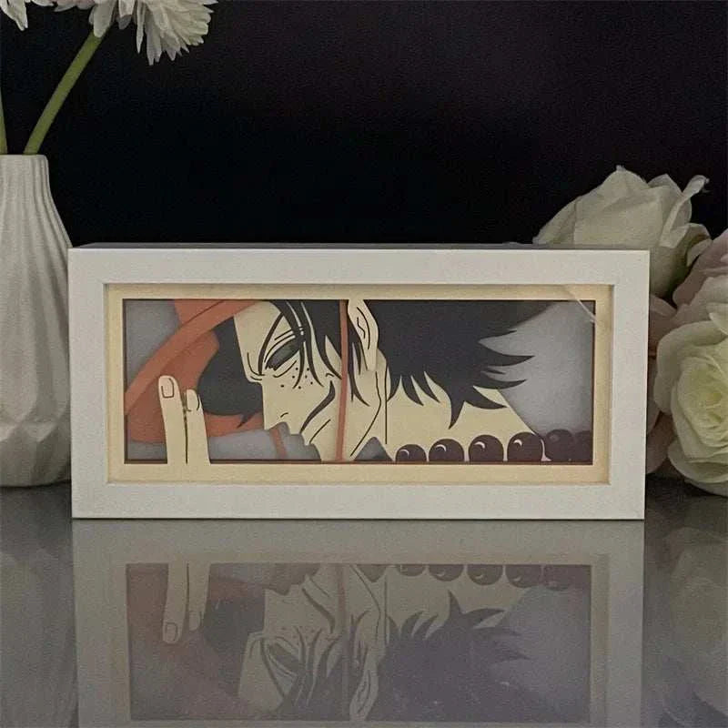 Portgas D Ace light box with fiery design from One Piece, eco-friendly and collectible.