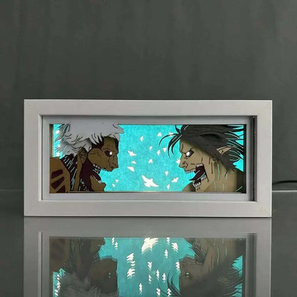 Attack Titan vs Armored Titan - Attack On Titan Light Box - PandaLight