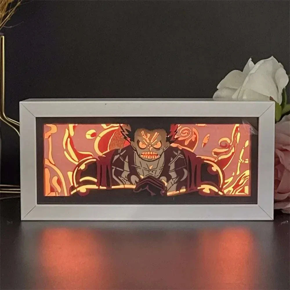 Monkey D Luffy Gear 4 Boundman light box featuring vibrant illumination.