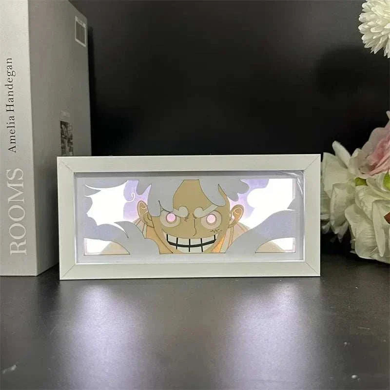 Monkey D Luffy Gear 5 Smile Light Box featuring Luffy's iconic smile from One Piece.