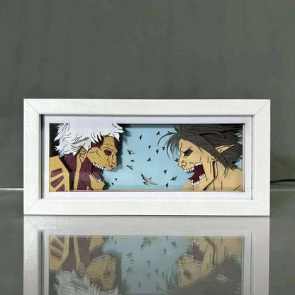 Attack Titan vs Armored Titan - Attack On Titan Light Box - PandaLight