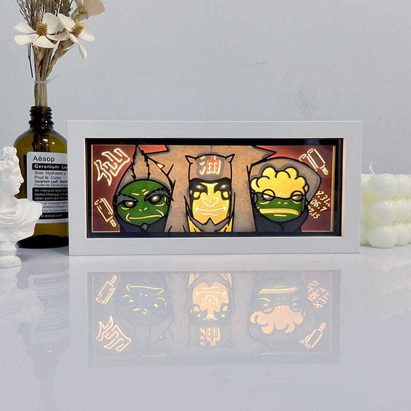 Jiraiya Toad Sage Naruto light box featuring iconic character design with warm glow.