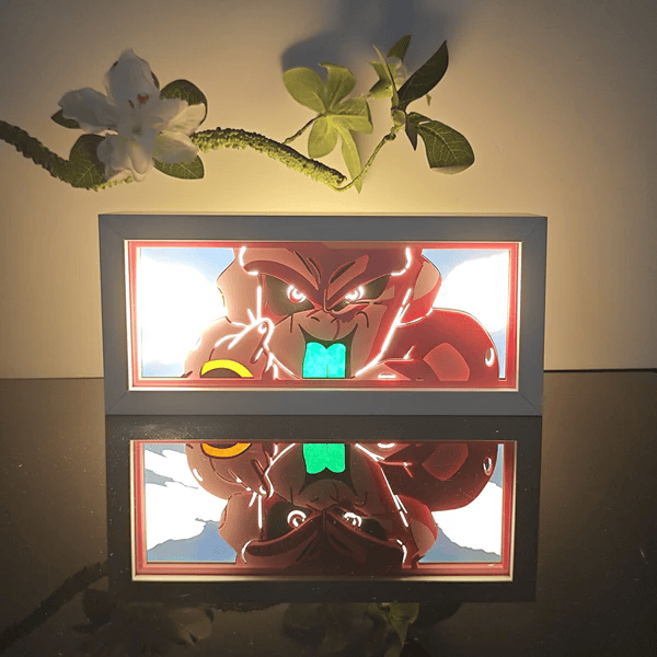 Majin Buu light box featuring Kid Buu from Dragon Ball, eco-friendly design with vibrant illumination.