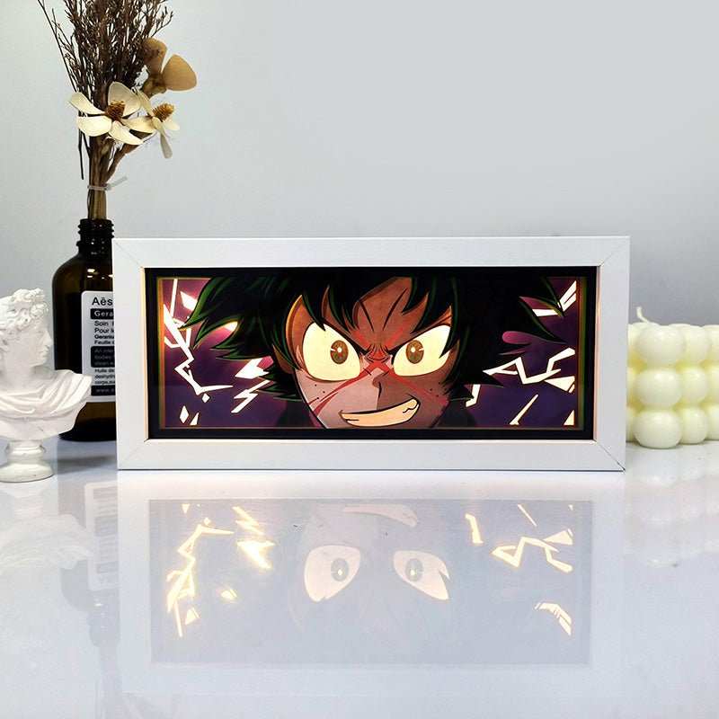 Izuku Midoriya My Hero Academia light box with vibrant glow and heroic design.